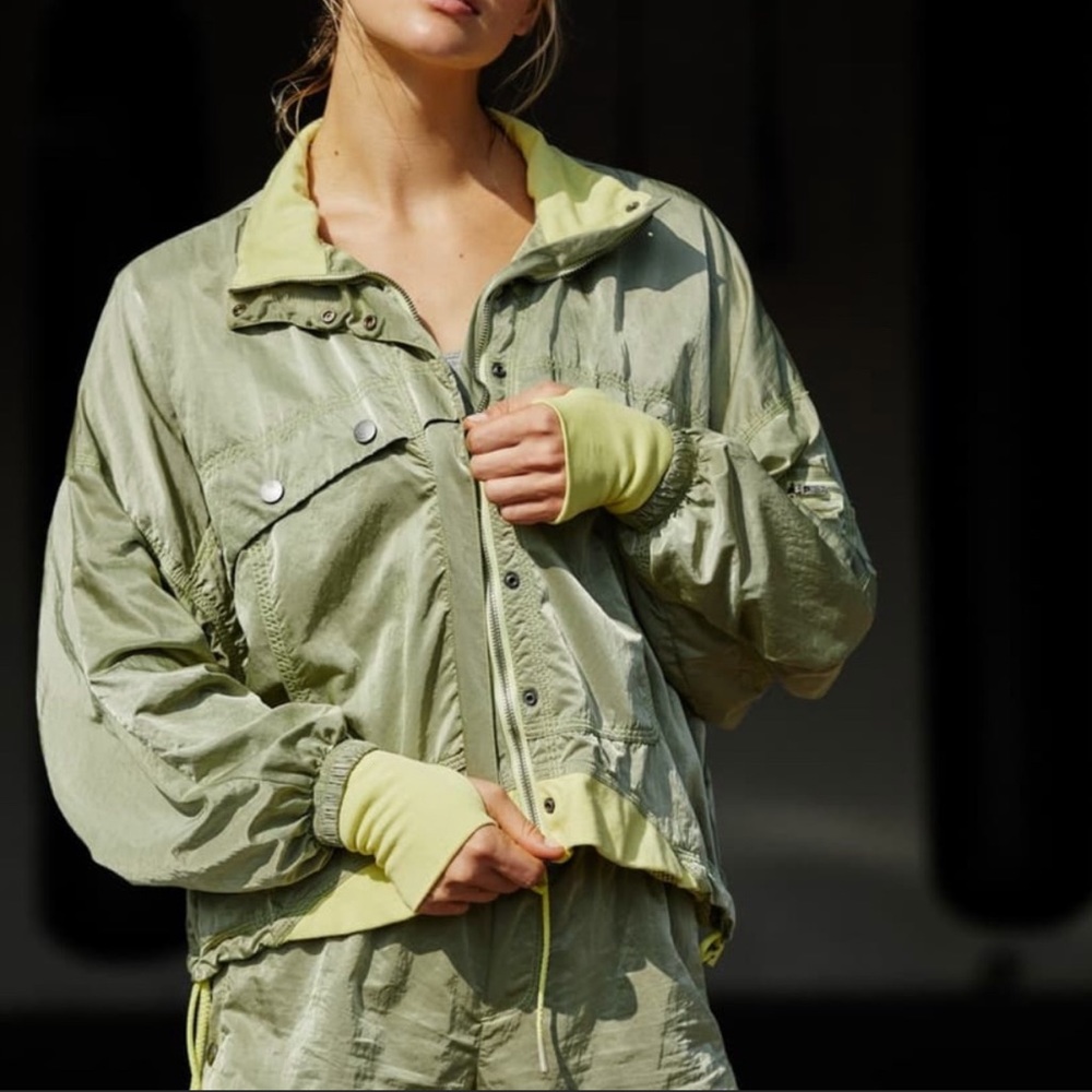 Free People Movement Opal Jacket Zip Up Zipper Windbreaker Coat